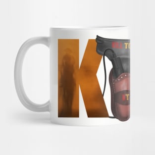 Kill Tony Podcast-Themed Gun Holster (Yellow K on White) Mug